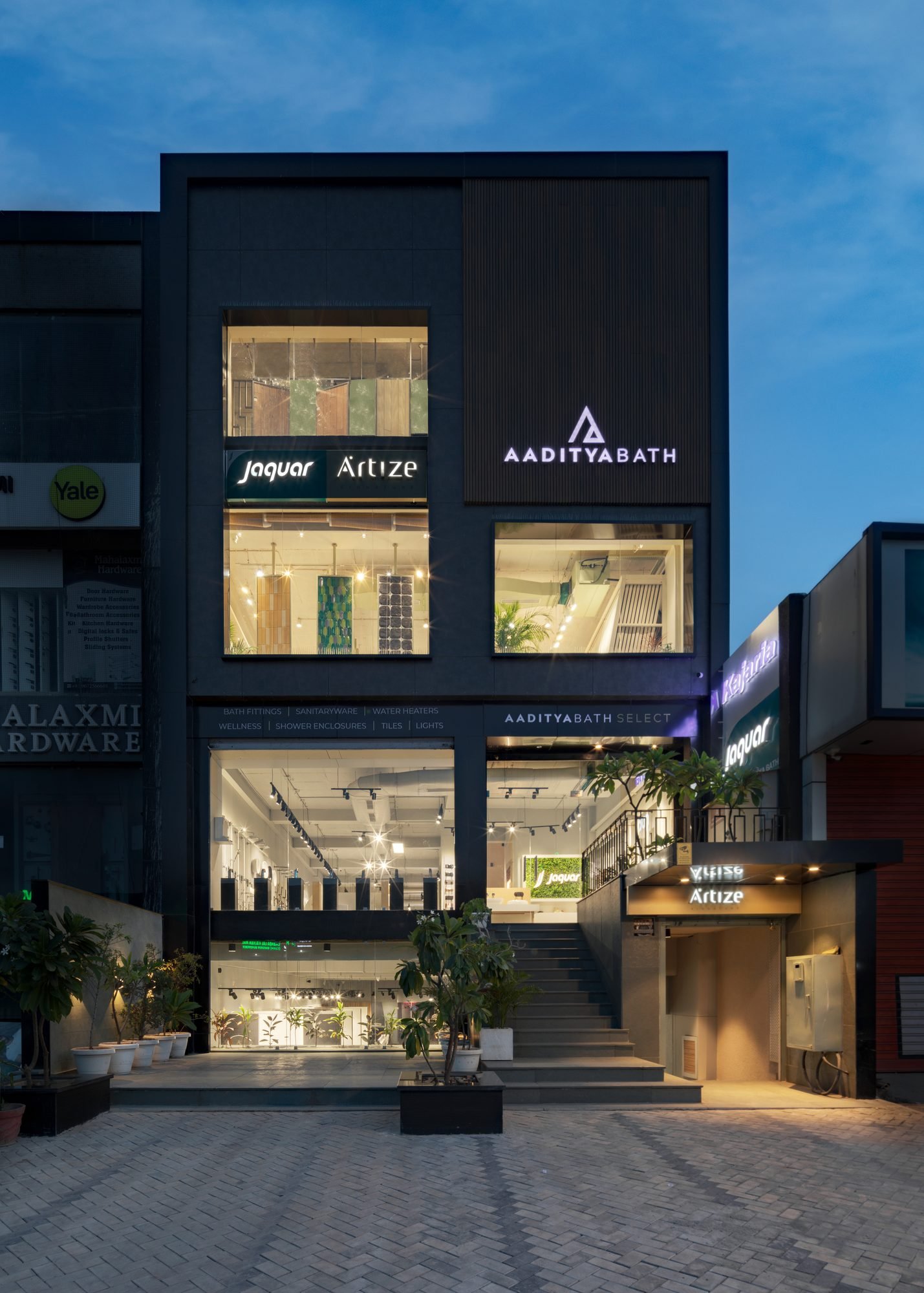 Aaditya Bath Select showroom storefront, Jaipur